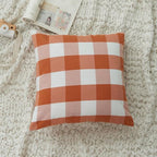 Farmhouse Plaid Striped Linen Cotton Pillow Covers Outdoor Plaid Square Pillow Cushion Case Cotton Linen Throw Pillow Covers Sofa Chair Decorative Cotton Cushions Cover Red Green Blue Pillowcase Stevvex