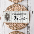 Farmhouse Christmas Sign Wooden Rustic Holiday Decor Minimalist Neutral 10x4 BandsCo Straps