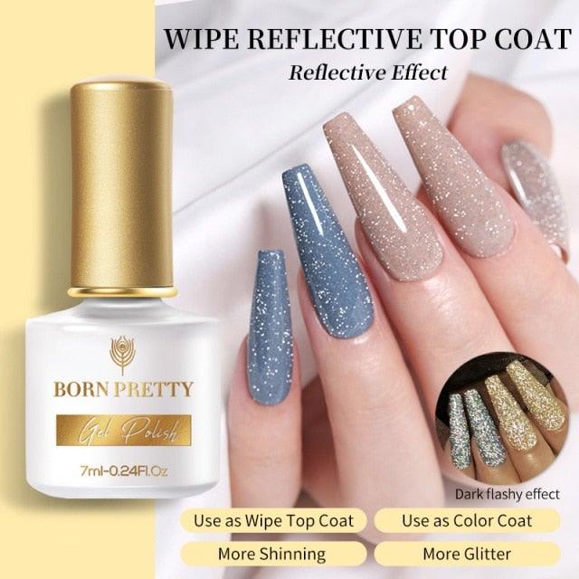 Fashion 2022 New Womens Colorful Nail Gel Polish Modern Glitter Pink Purple UV Diamond Stylish Design Nail Colors Gel For Girls and Women In Shinny Trend Color Stevvex