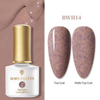 Fashion 2022 New Womens Colorful Nail Gel Polish Modern Glitter Pink Purple UV Diamond Stylish Design Nail Colors Gel For Girls and Women In Shinny Trend Color Stevvex