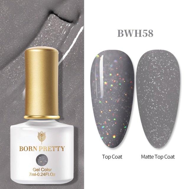 Fashion 2022 New Womens Colorful Nail Gel Polish Modern Glitter Pink Purple UV Diamond Stylish Design Nail Colors Gel For Girls and Women In Shinny Trend Color Stevvex