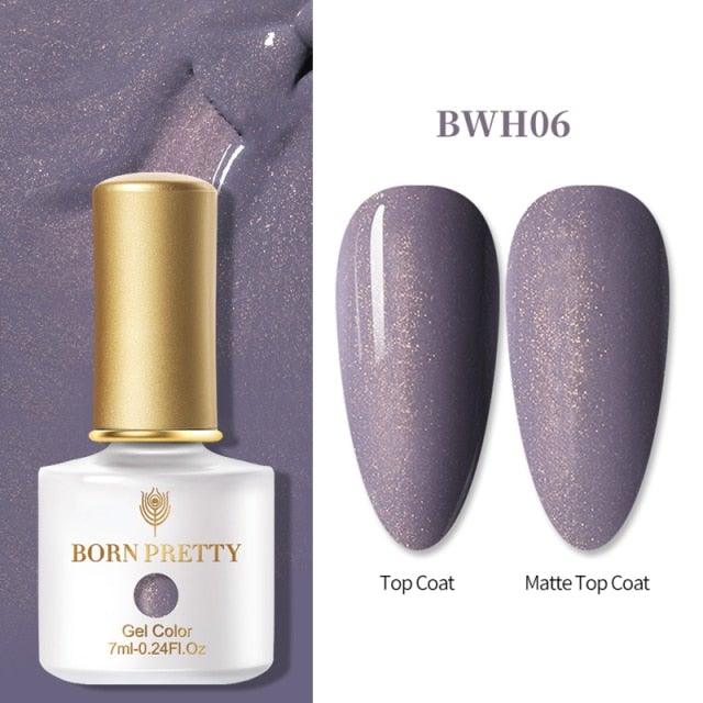 Fashion 2022 New Womens Colorful Nail Gel Polish Modern Glitter Pink Purple UV Diamond Stylish Design Nail Colors Gel For Girls and Women In Shinny Trend Color Stevvex