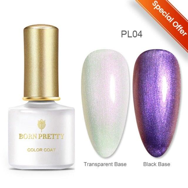 Fashion 2022 New Womens Colorful Nail Gel Polish Modern Glitter Pink Purple UV Diamond Stylish Design Nail Colors Gel For Girls and Women In Shinny Trend Color Stevvex