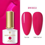 Fashion 2022 New Womens Colorful Nail Gel Polish Modern Glitter Pink Purple UV Diamond Stylish Design Nail Colors Gel For Girls and Women In Shinny Trend Color Stevvex