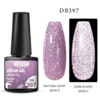 Fashion 2022 Reflective Glitter Gel Nail Polish 8 Colors Sparkling Auroras Permanent UV Diamond Gel Nail Polish Gel For Girls and Womens Stevvex