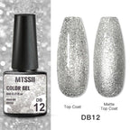 Fashion 2022 Reflective Glitter Gel Nail Polish 8 Colors Sparkling Auroras Permanent UV Diamond Gel Nail Polish Gel For Girls and Womens Stevvex