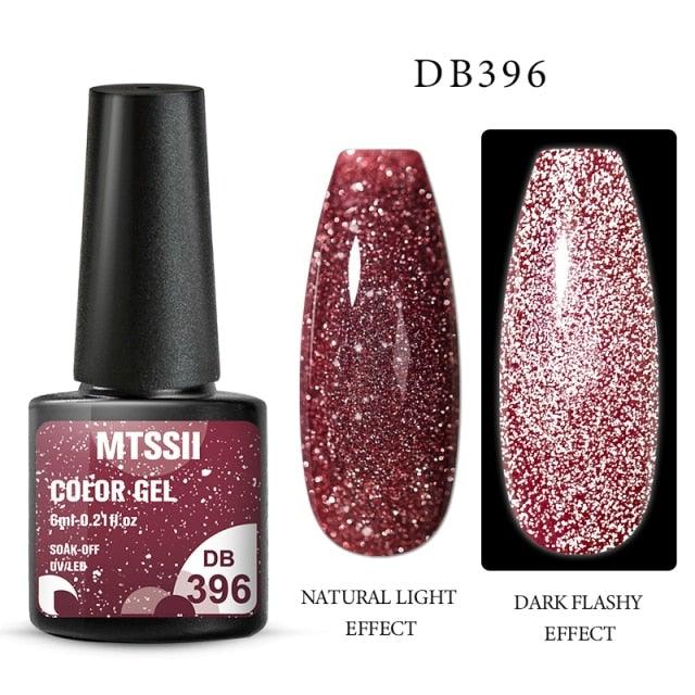 Fashion 2022 Reflective Glitter Gel Nail Polish 8 Colors Sparkling Auroras Permanent UV Diamond Gel Nail Polish Gel For Girls and Womens Stevvex