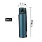 Fashion 500ml Stainless Steel Insulated Cup Coffee Tea Thermos Bottle Thermal Water Bottle Travel Drink Bottle Tumbler Warm Water Container Coffee Keeper Tea Keeper Camping Travel Coffee Tea Milk Mug Kitchen Dining Set Reusable Water Bottle Stevvex