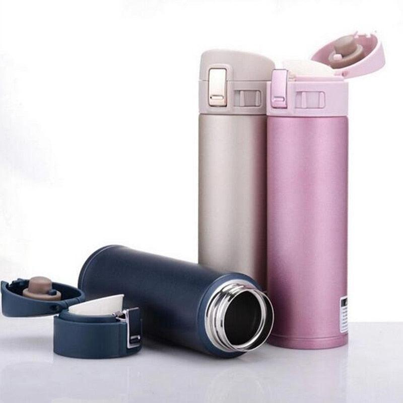 Fashion 500ml Stainless Steel Insulated Cup Coffee Tea Thermos Bottle Thermal Water Bottle Travel Drink Bottle Tumbler Warm Water Container Coffee Keeper Tea Keeper Camping Travel Coffee Tea Milk Mug Kitchen Dining Set Reusable Water Bottle Stevvex