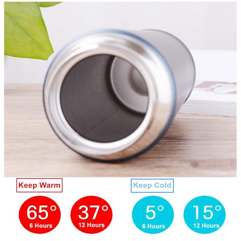 Fashion 500ml Stainless Steel Insulated Cup Coffee Tea Thermos Bottle Thermal Water Bottle Travel Drink Bottle Tumbler Warm Water Container Coffee Keeper Tea Keeper Camping Travel Coffee Tea Milk Mug Kitchen Dining Set Reusable Water Bottle Stevvex