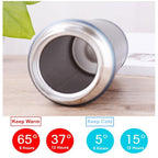 Fashion 500ml Stainless Steel Insulated Cup Coffee Tea Thermos Bottle Thermal Water Bottle Travel Drink Bottle Tumbler Warm Water Container Coffee Keeper Tea Keeper Camping Travel Coffee Tea Milk Mug Kitchen Dining Set Reusable Water Bottle Stevvex