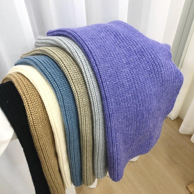 Fashion Balaclava Shawl Women Winter Hat Soft Knitted Hooded Neck Collar Cap Beanie Hat Warm Scarf Unisex Bonnet Hooded Scarf Hat Face Hooded Cowl Neckerchief with Drawstring Soft Balaclava Pullover Knitted Beanie for Adults Men Women Ski Caps Stevvex