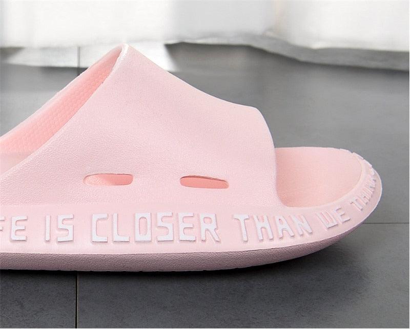 Fashion Beach Slides Massage Flip Flops Non-slip Slippers High Quality EVA Summer Men Women Quick Drying Bathroom Sandals Open Toe Soft Slippers Soft Shower Massage Slippers Stevvex