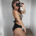 Fashion Bikini Set One Shoulder Women's Swimsuits High Waist Bright Color Swimwear Women Rings Ribbed Bikinis Women's Ribbed O-Ring String Bikini Swimsuit Comfortable Swimwear Two Pieces Bathing Suit