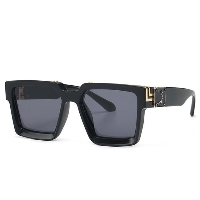 Fashion Black Design Stylish Sunglasses For Men & Women Square Shape Driving Eyewear Classic Luxury Style Sun Glasses For Men Women Anti Blue Light Sun Glasses For Summer Stevvex