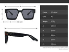 Fashion Black Design Stylish Sunglasses For Men & Women Square Shape Driving Eyewear Classic Luxury Style Sun Glasses For Men Women Anti Blue Light Sun Glasses For Summer Stevvex
