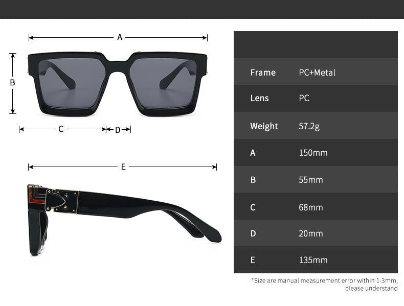 Fashion Black Design Stylish Sunglasses For Men & Women Square Shape Driving Eyewear Classic Luxury Style Sun Glasses For Men Women Anti Blue Light Sun Glasses For Summer Stevvex