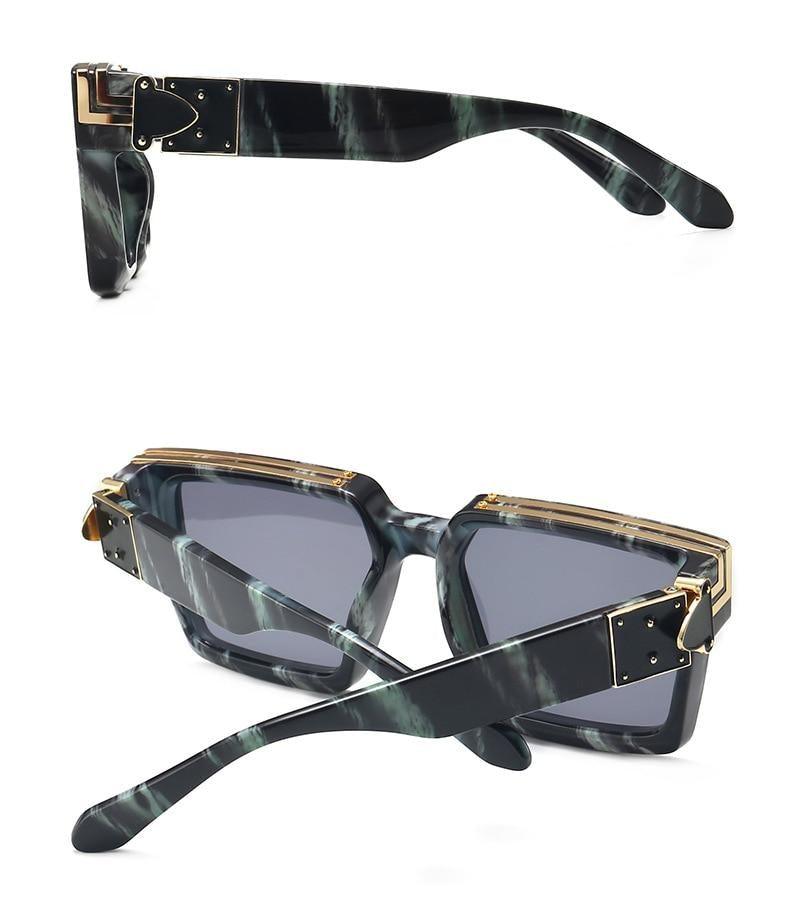 Fashion Black Design Stylish Sunglasses For Men & Women Square Shape Driving Eyewear Classic Luxury Style Sun Glasses For Men Women Anti Blue Light Sun Glasses For Summer Stevvex