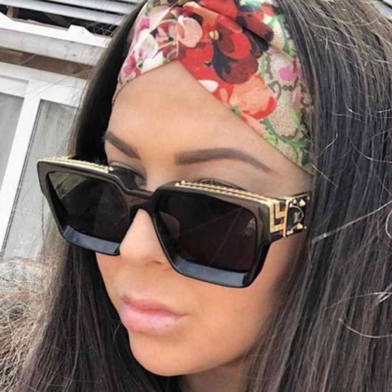 Fashion Black Design Stylish Sunglasses For Men & Women Square Shape Driving Eyewear Classic Luxury Style Sun Glasses For Men Women Anti Blue Light Sun Glasses For Summer Stevvex
