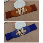 Fashion Black Elastic Waistband One-Piece Dress Women Decorative Belt Elegant Women's Style Party Dress Belts Stevvex