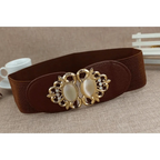 Fashion Black Elastic Waistband One-Piece Dress Women Decorative Belt Elegant Women's Style Party Dress Belts Stevvex