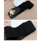 Fashion Black Elastic Waistband One-Piece Dress Women Decorative Belt Elegant Women's Style Party Dress Belts Stevvex