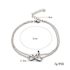 Fashion Bracelets Silver Color Geometric Infinity Symbol Letters Sterling Silver Adjustable Mother's Day Jewelry Gift Birthday Valentine’s Day Gifts For Women Mom Wife Girls