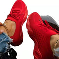 Fashion Breathable Lace Up Platform Sneakers Women Summer Flat Mesh Sports Shoes Woman Running Shoes Walking Sneakers For Women Lace Up Lightweight Tennis Shoes Stevvex