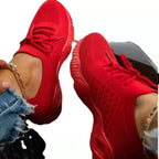 Fashion Breathable Lace Up Platform Sneakers Women Summer Flat Mesh Sports Shoes Woman Running Shoes Walking Sneakers For Women Lace Up Lightweight Tennis Shoes Stevvex