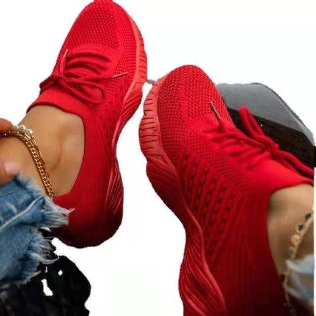 Fashion Breathable Lace Up Platform Sneakers Women Summer Flat Mesh Sports Shoes Woman Running Shoes Walking Sneakers For Women Lace Up Lightweight Tennis Shoes Stevvex