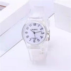 Fashion Casual Environmental Friendly Silicone Childrens Quartz Fashion Watches Retro Classic Analog Time Teacher Young Girls Teen Wrist Watch With Colorful Silicone Band For Valentine’s Day Stevvex