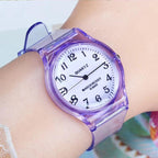 Fashion Casual Environmental Friendly Silicone Childrens Quartz Fashion Watches Retro Classic Analog Time Teacher Young Girls Teen Wrist Watch With Colorful Silicone Band For Valentine’s Day Stevvex