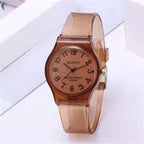 Fashion Casual Environmental Friendly Silicone Childrens Quartz Fashion Watches Retro Classic Analog Time Teacher Young Girls Teen Wrist Watch With Colorful Silicone Band For Valentine’s Day Stevvex