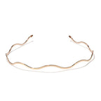 Fashion Chic Metal Wave Invisible Headband Gold Thin Hair Hoop For Women Girls Wild Headwear Hair Styling Tool Gorgeous Hair Accessories For Women Stevvex