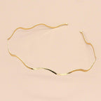 Fashion Chic Metal Wave Invisible Headband Gold Thin Hair Hoop For Women Girls Wild Headwear Hair Styling Tool Gorgeous Hair Accessories For Women Stevvex