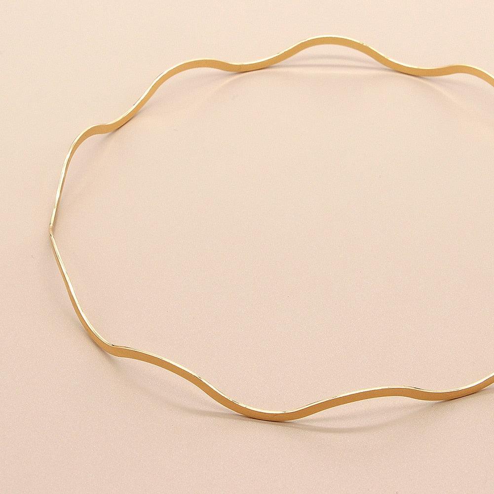 Fashion Chic Metal Wave Invisible Headband Gold Thin Hair Hoop For Women Girls Wild Headwear Hair Styling Tool Gorgeous Hair Accessories For Women Stevvex