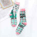 Fashion Colorful Print Socks Women Mushroom Spring Woman Socks Cotton Socks For Women Cotton Men's and Women's Printed Funky Socks - Unisex Mid Crew Length Breathable Pure Cotton Super Soft Quirky Prints Socks Stevvex