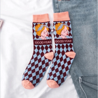 Fashion Colorful Print Socks Women Mushroom Spring Woman Socks Cotton Socks For Women Cotton Men's and Women's Printed Funky Socks - Unisex Mid Crew Length Breathable Pure Cotton Super Soft Quirky Prints Socks Stevvex