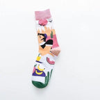 Fashion Colorful Print Socks Women Mushroom Spring Woman Socks Cotton Socks For Women Cotton Men's and Women's Printed Funky Socks - Unisex Mid Crew Length Breathable Pure Cotton Super Soft Quirky Prints Socks Stevvex
