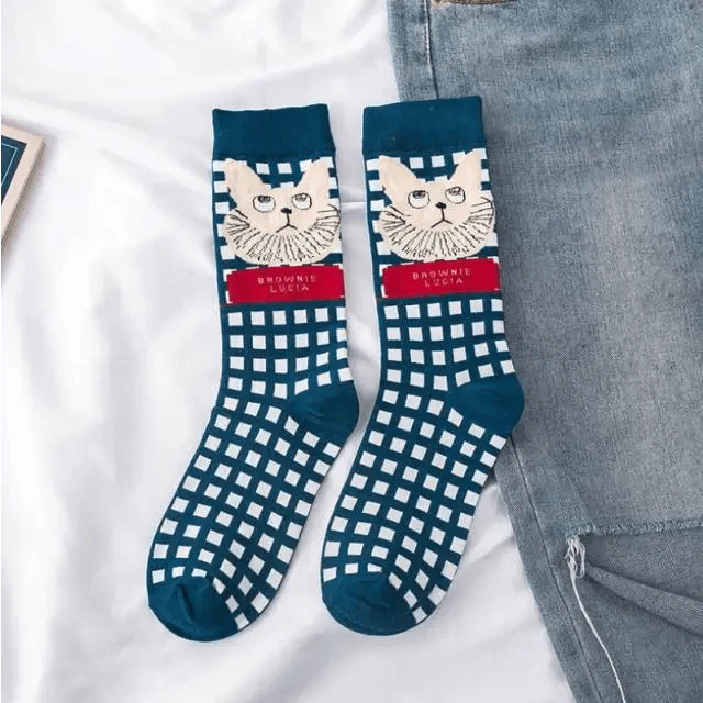 Fashion Colorful Print Socks Women Mushroom Spring Woman Socks Cotton Socks For Women Cotton Men's and Women's Printed Funky Socks - Unisex Mid Crew Length Breathable Pure Cotton Super Soft Quirky Prints Socks Stevvex