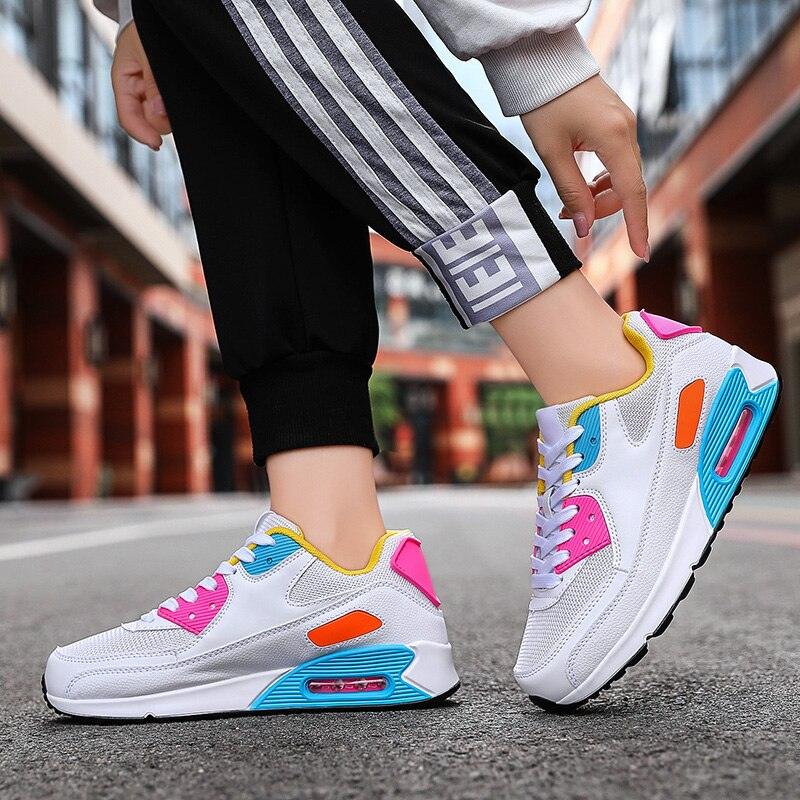 Fashion Couple Sports Running Shoes Jogging Shoes Outdoor Sports Sneakers Lace Up Unisex Walk Women's Air Athletic Running Shoes Fashion Sport Gym Jogging Tennis Fitness Sneakers Stevvex