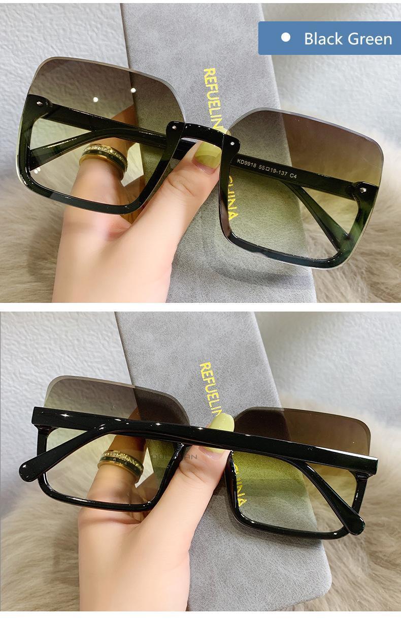 Fashion Design Women Square Sunglasses Big Frame Style Oversized Fashionable Sun Glasses For Men Popular Trendy Style Sunglasses UV400 Protection Sun Glasses Stevvex