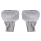 Fashion Fingerless Warm Wool Knitted Classic Fur Half One Size Finger Gloves For Women Cute Soft And Comfortable Trendy Fashion Stretchy Gloves For Women Stevvex