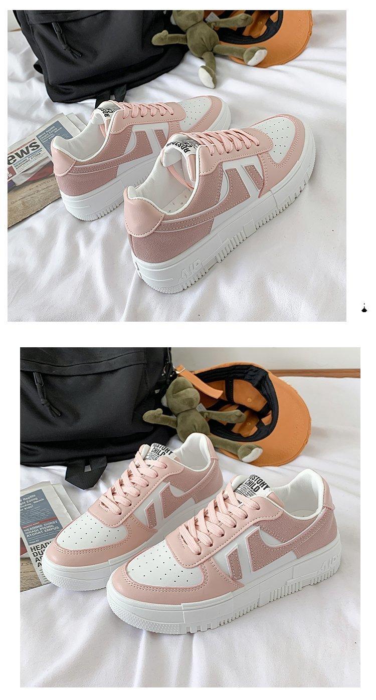 Fashion Flats Womans Sneakers Casual Breathable Vulcanized Shoes Lace Up Woman Comfort Walking White Round Head Platform Casual Sports Cute Fashion Walking School Sneakers Stevvex