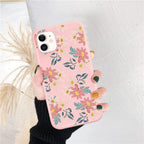 Fashion Flower Phone Case For Iphone 7 8 Plus  Iphone Xr X Xs Silicone Ultra Thin Shockproof Mobile Phone Case With Fashion Pattern Cover Stylish Beautiful Flower Pattern Colored iphone Case Stevvex