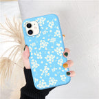 Fashion Flower Phone Case For Iphone 7 8 Plus  Iphone Xr X Xs Silicone Ultra Thin Shockproof Mobile Phone Case With Fashion Pattern Cover Stylish Beautiful Flower Pattern Colored iphone Case Stevvex