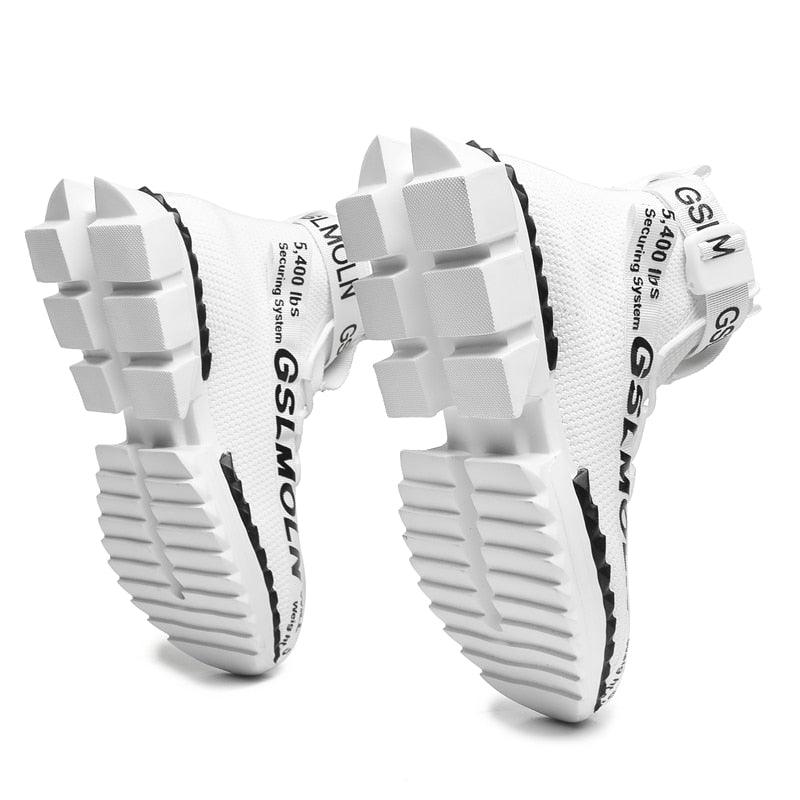 Fashion Flying Woven Sock Mens High Top Sneakers Men Non-slip Shoes Casual Shoes Running Modern Shoes Non Slip Athletic Tennis Walking Type Sneakers Hip Hop Style Stevvex