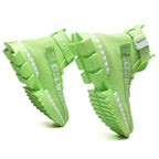 Fashion Flying Woven Sock Mens High Top Sneakers Men Non-slip Shoes Casual Shoes Running Modern Shoes Non Slip Athletic Tennis Walking Type Sneakers Hip Hop Style Stevvex