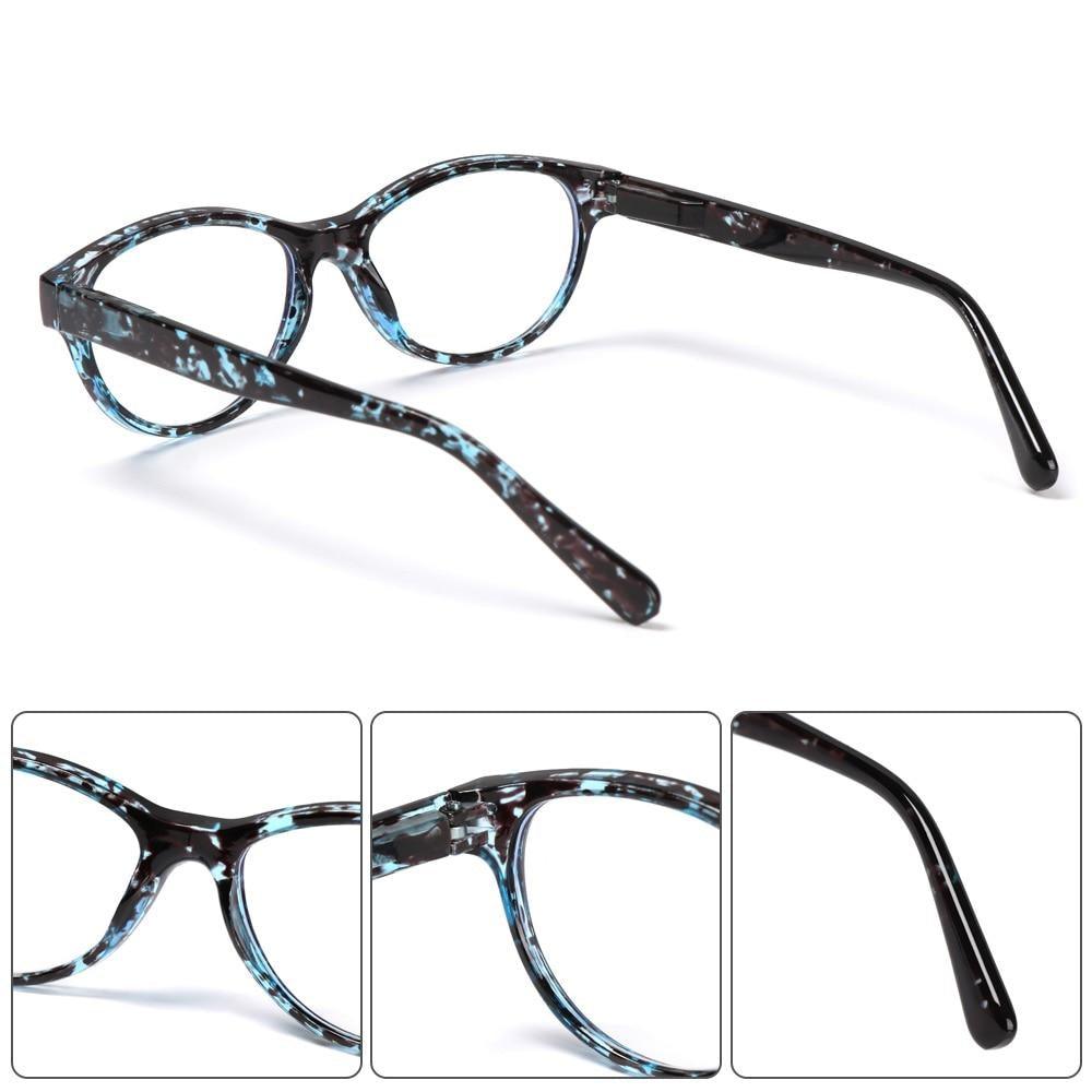 Fashion Glasses Men Women Reading Anti Blue Eye Protection Eyeglasses Hyperopia Transparent Optical Eyewear With Diopter For Women And Men +1.0~+ 4.0 Stevvex