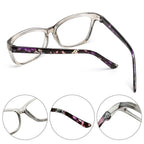 Fashion Glasses Men Women Reading Anti Blue Eye Protection Eyeglasses Hyperopia Transparent Optical Eyewear With Diopter For Women And Men +1.0~+ 4.0 Stevvex